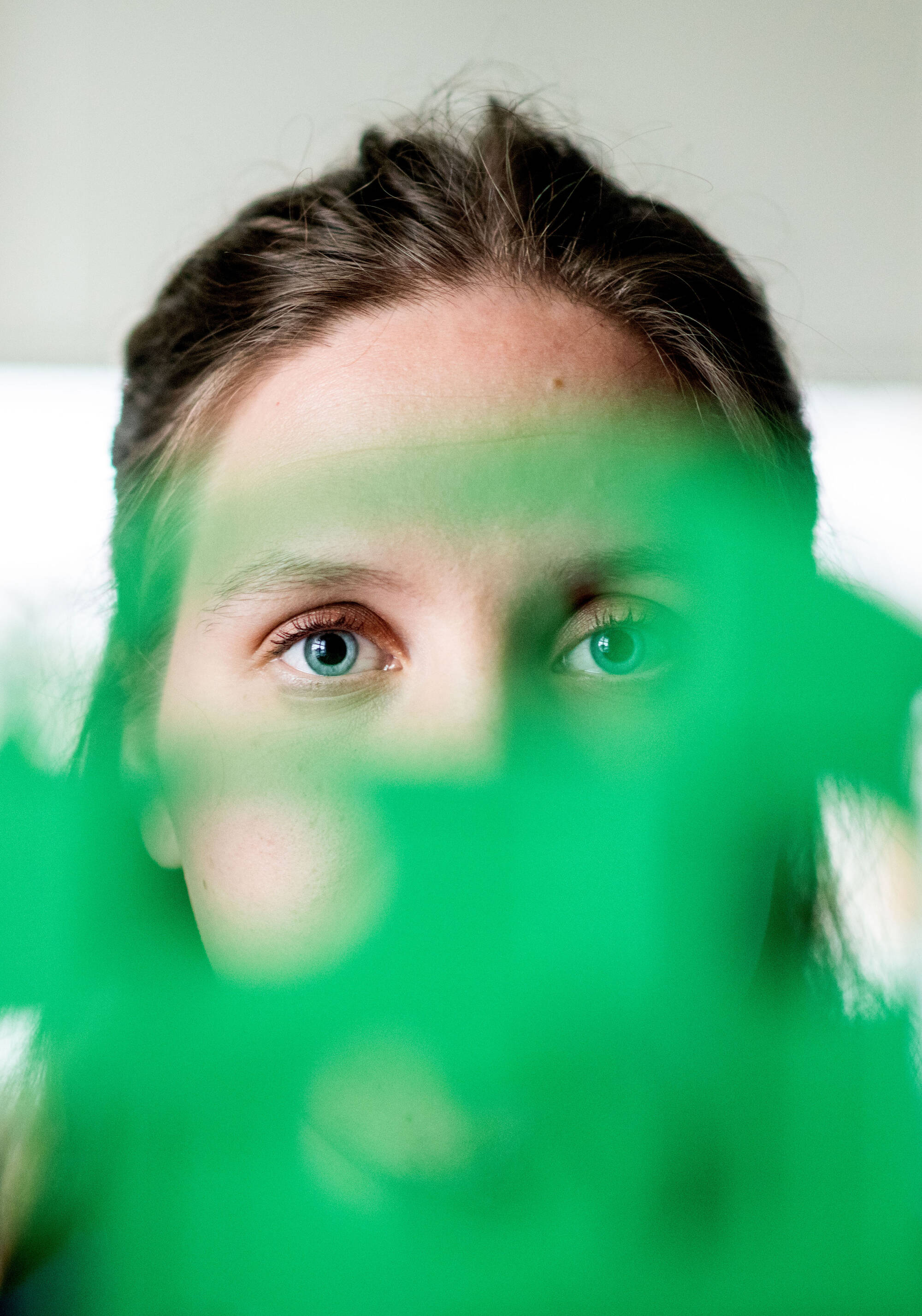 A student summer scholars student working on a project.